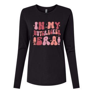 Groovy Pink In My Nutcracker Era Christmas Ballet Squad Gift Womens Cotton Relaxed Long Sleeve T-Shirt