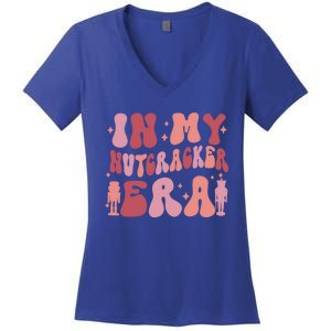 Groovy Pink In My Nutcracker Era Christmas Ballet Squad Gift Women's V-Neck T-Shirt