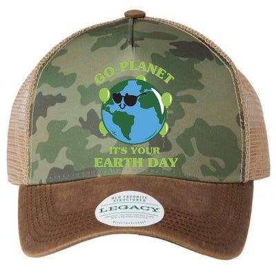 Go Planet It's Your Earth Day Funny Cute Earth Day Gift Legacy Tie Dye Trucker Hat