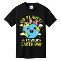 Go Planet Its Your Earth Day Groovy Save The Planet Kids T-Shirt
