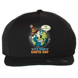 Go Planet It´s Your Earth Day Save The Earth Meaningful Gift Wool Snapback Cap