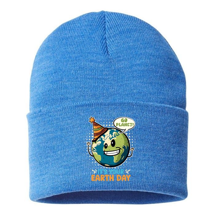 Go Planet It´s Your Earth Day Save The Earth Meaningful Gift Sustainable Knit Beanie