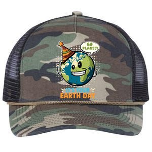 Go Planet It´s Your Earth Day Save The Earth Meaningful Gift Retro Rope Trucker Hat Cap