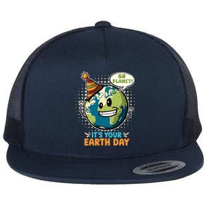 Go Planet It´s Your Earth Day Save The Earth Meaningful Gift Flat Bill Trucker Hat