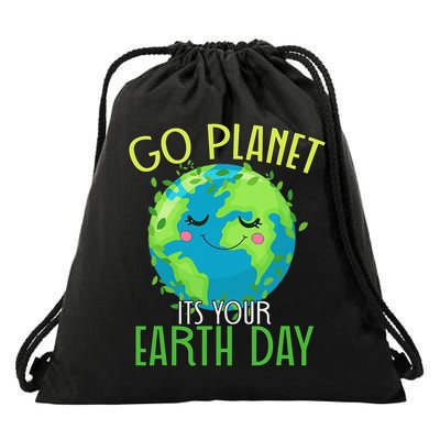 Go Planet Its Your Earth Day Women Drawstring Bag
