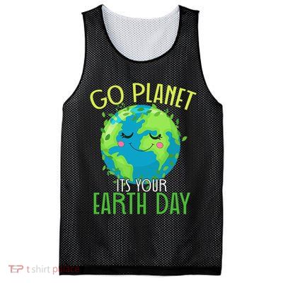 Go Planet Its Your Earth Day Women Mesh Reversible Basketball Jersey Tank