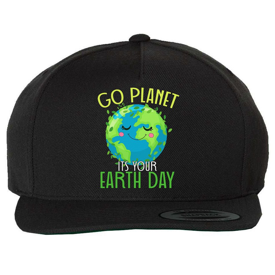 Go Planet Its Your Earth Day Women Wool Snapback Cap