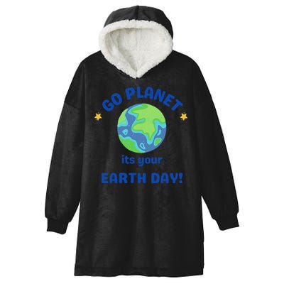 Go Planet Its Your Earth Day Hooded Wearable Blanket