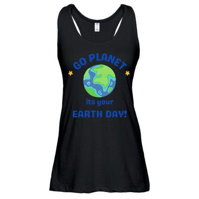 Go Planet Its Your Earth Day Ladies Essential Flowy Tank