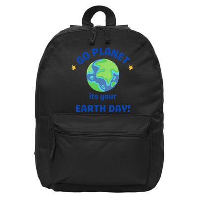 Go Planet Its Your Earth Day 16 in Basic Backpack