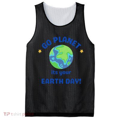 Go Planet Its Your Earth Day Mesh Reversible Basketball Jersey Tank