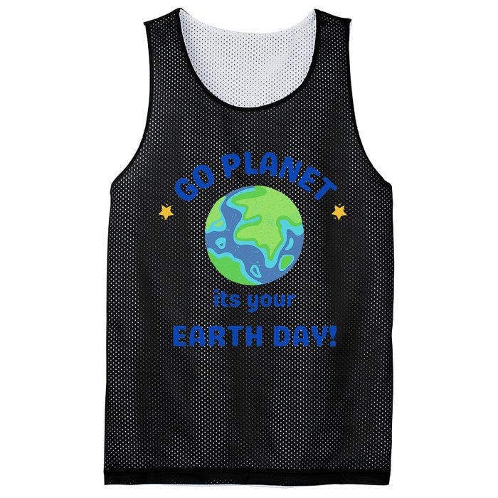 Go Planet Its Your Earth Day Mesh Reversible Basketball Jersey Tank