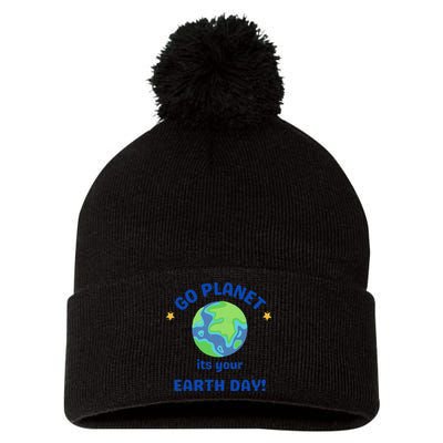 Go Planet Its Your Earth Day Pom Pom 12in Knit Beanie