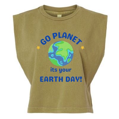 Go Planet Its Your Earth Day Garment-Dyed Women's Muscle Tee