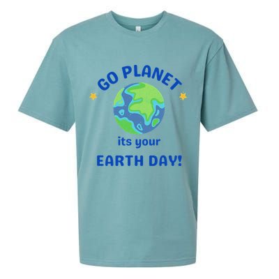 Go Planet Its Your Earth Day Sueded Cloud Jersey T-Shirt