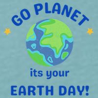 Go Planet Its Your Earth Day Sueded Cloud Jersey T-Shirt