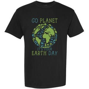 Go Planet ItS Your Earth Day 2024 Teachers Garment-Dyed Heavyweight T-Shirt