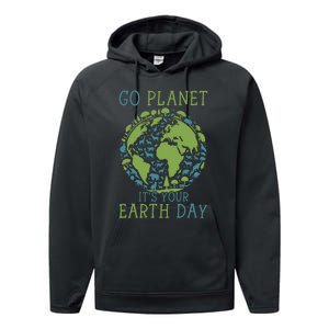 Go Planet ItS Your Earth Day 2024 Teachers Performance Fleece Hoodie