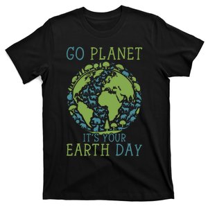 Go Planet ItS Your Earth Day 2024 Teachers T-Shirt