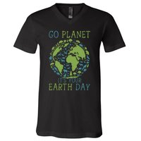 Go Planet ItS Your Earth Day 2024 Teachers V-Neck T-Shirt