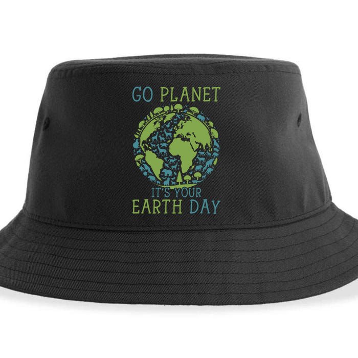 Go Planet ItS Your Earth Day 2024 Teachers Sustainable Bucket Hat