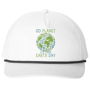 Go Planet ItS Your Earth Day 2024 Teachers Snapback Five-Panel Rope Hat