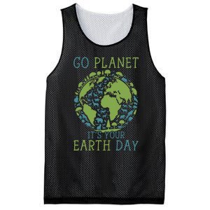 Go Planet ItS Your Earth Day 2024 Teachers Mesh Reversible Basketball Jersey Tank