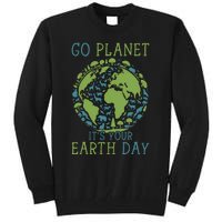 Go Planet ItS Your Earth Day 2024 Teachers Tall Sweatshirt