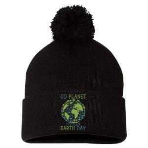 Go Planet ItS Your Earth Day 2024 Teachers Pom Pom 12in Knit Beanie