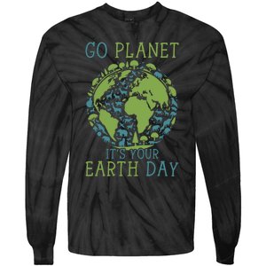 Go Planet ItS Your Earth Day 2024 Teachers Tie-Dye Long Sleeve Shirt