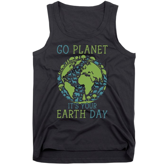 Go Planet ItS Your Earth Day 2024 Teachers Tank Top