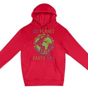 Go Planet ItS Your Earth Day 2024 Teachers Premium Pullover Hoodie