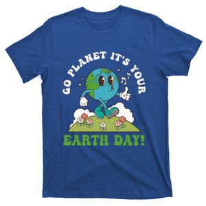 Go Planet It's Your Earth Day Save The Planet Retro Groovy Cute Gift T-Shirt