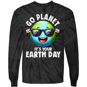 Go Planet ItS Your Earth Day Cute Earth Tie-Dye Long Sleeve Shirt