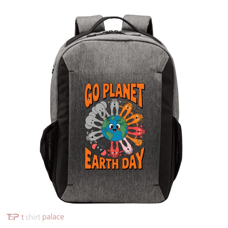 Go Planet Its Your Earth Day 2025 Teacher Vector Backpack