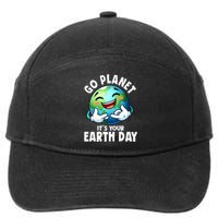 Go Planet ItS Your Earth Day Cute Earth 7-Panel Snapback Hat