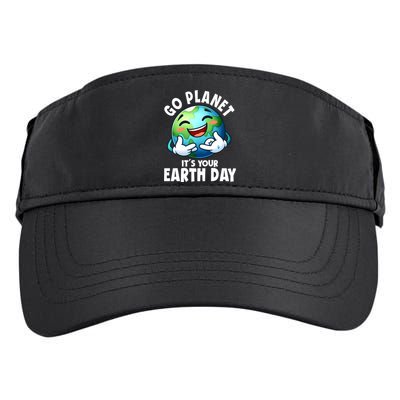 Go Planet ItS Your Earth Day Cute Earth Adult Drive Performance Visor