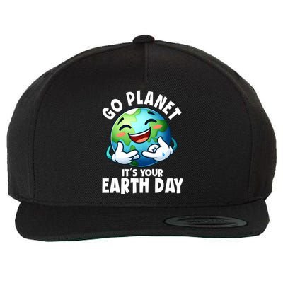 Go Planet ItS Your Earth Day Cute Earth Wool Snapback Cap