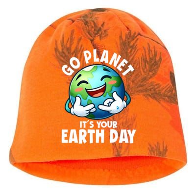 Go Planet ItS Your Earth Day Cute Earth Kati - Camo Knit Beanie