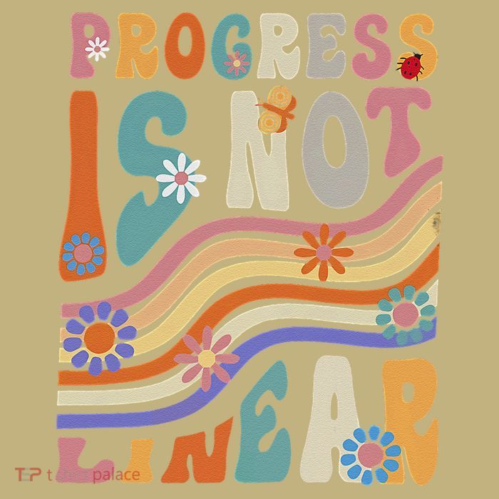 Groovy Progress Is Not Linear Teacher Back To School Outfit T-Shirt
