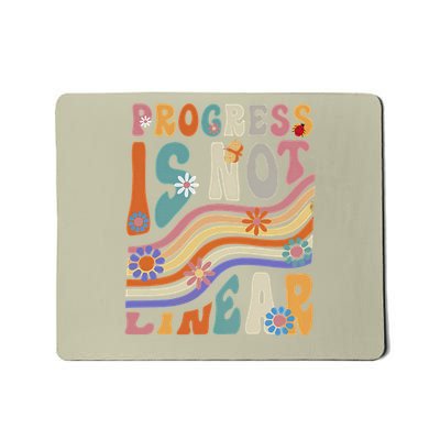Groovy Progress Is Not Linear Teacher Back To School Outfit Mousepad
