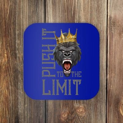 Gorilla Push It To The Limit Beast Motivation Workout Gym Gift Coaster