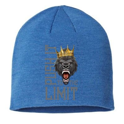 Gorilla Push It To The Limit Beast Motivation Workout Gym Gift Sustainable Beanie