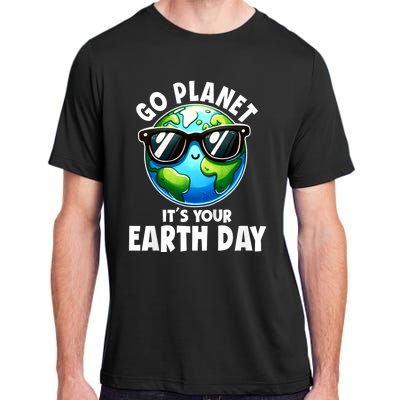 Go Planet ItS Your Earth Day Cute Earth Adult ChromaSoft Performance T-Shirt