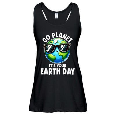 Go Planet ItS Your Earth Day Cute Earth Ladies Essential Flowy Tank