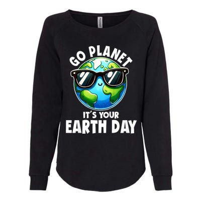 Go Planet ItS Your Earth Day Cute Earth Womens California Wash Sweatshirt