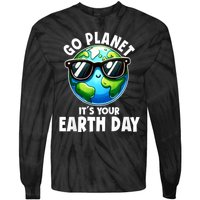 Go Planet ItS Your Earth Day Cute Earth Tie-Dye Long Sleeve Shirt