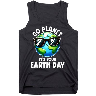 Go Planet ItS Your Earth Day Cute Earth Tank Top