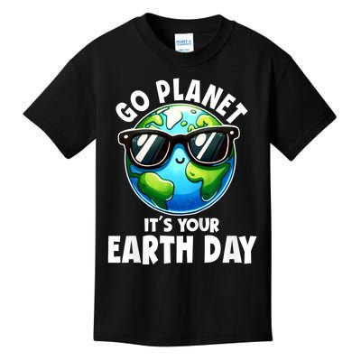 Go Planet ItS Your Earth Day Cute Earth Kids T-Shirt