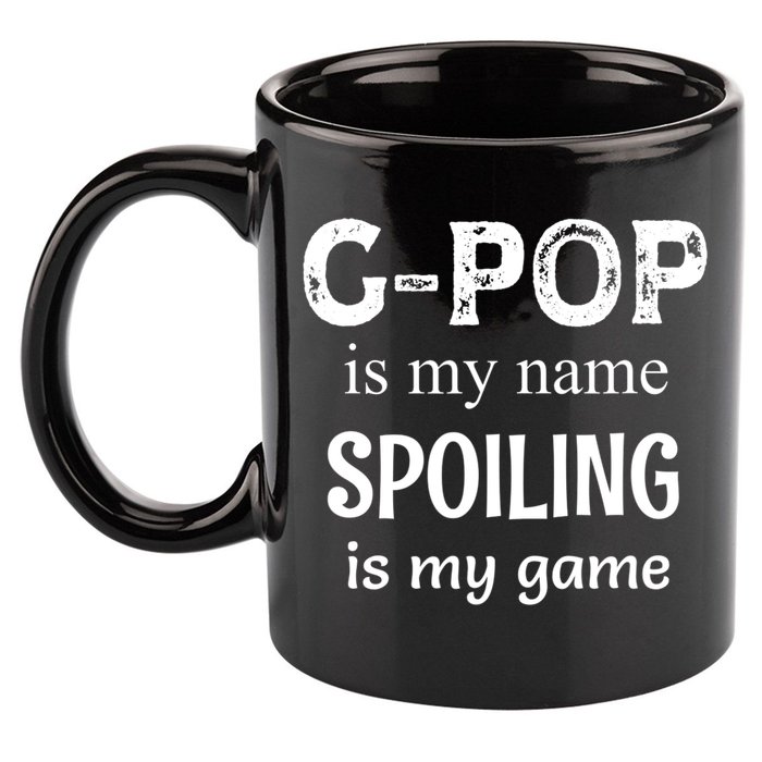 G Pop Is My Name Spoiling Is My Game Grandpop Grandpa 11oz C Handle Ceramic Mug